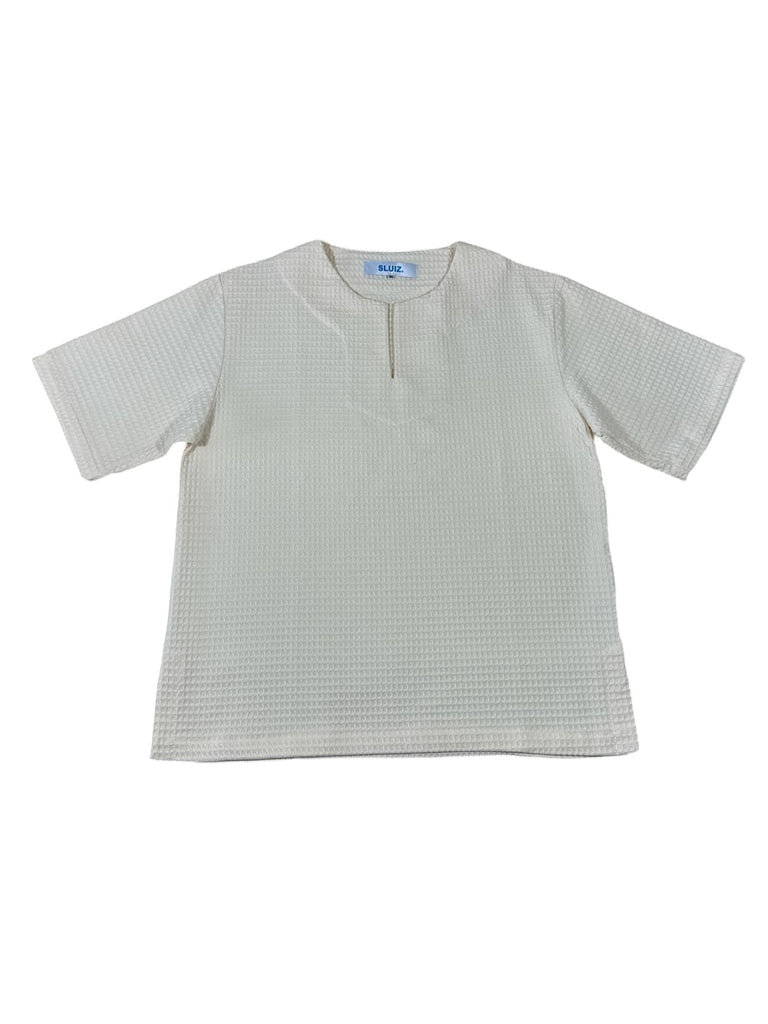 Small waffle hindi shirt white