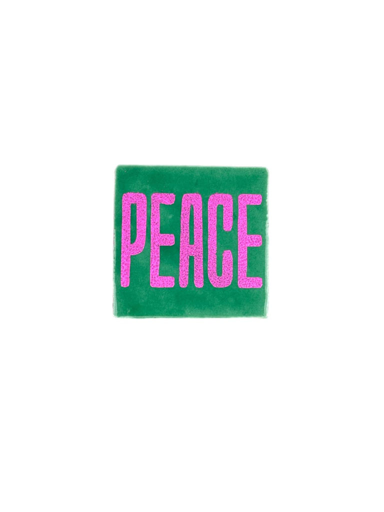 Peace ceramic tile.