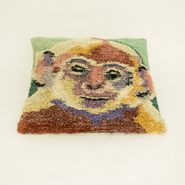 Kelim monkey cushion